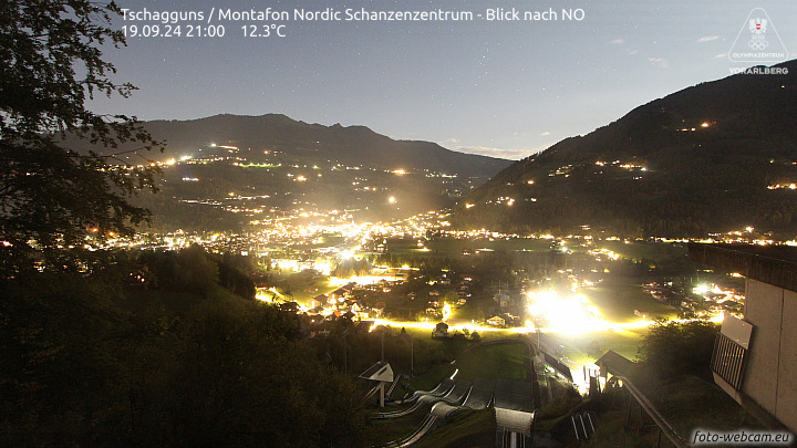 Skisprunganlage in Schruns-Tschagguns, das Montafon Nordic Zentrum.