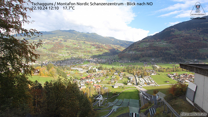 Skisprunganlage in Schruns-Tschagguns, das Montafon Nordic Zentrum.