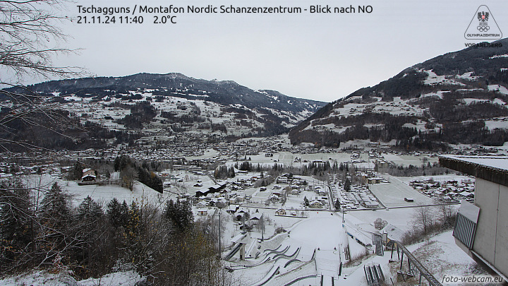 Skisprunganlage in Schruns-Tschagguns, das Montafon Nordic Zentrum.