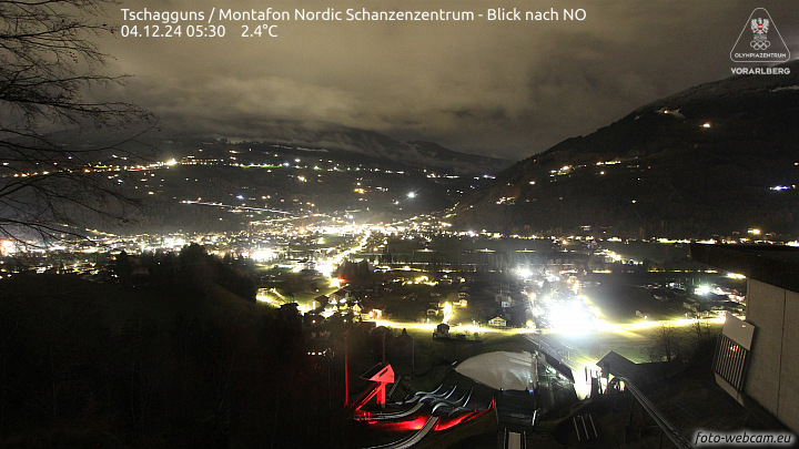 Skisprunganlage in Schruns-Tschagguns, das Montafon Nordic Zentrum.