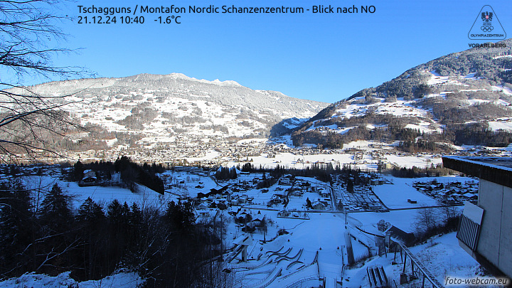 Skisprunganlage in Schruns-Tschagguns, das Montafon Nordic Zentrum.