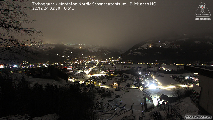 Skisprunganlage in Schruns-Tschagguns, das Montafon Nordic Zentrum.