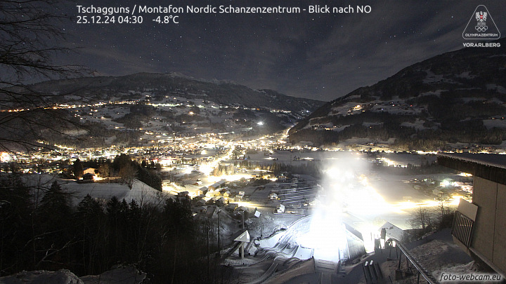 Skisprunganlage in Schruns-Tschagguns, das Montafon Nordic Zentrum.