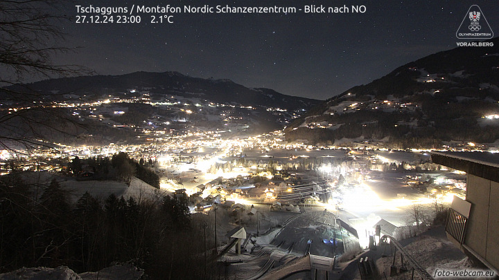 Skisprunganlage in Schruns-Tschagguns, das Montafon Nordic Zentrum.