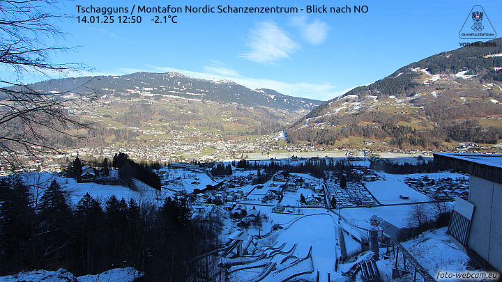 Skisprunganlage in Schruns-Tschagguns, das Montafon Nordic Zentrum.