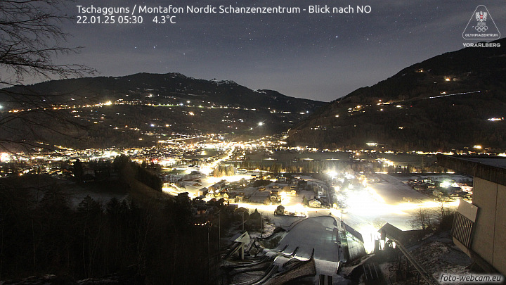 Skisprunganlage in Schruns-Tschagguns, das Montafon Nordic Zentrum.