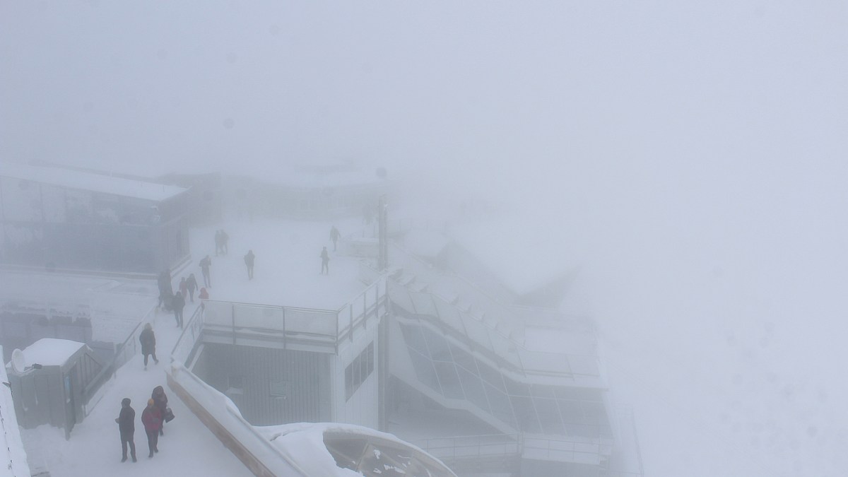 Wetterwarte Zugspitze - Blick über den Gipfel nach Osten - Foto-Webcam.eu